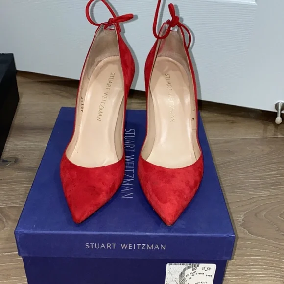 Stuart Weizman peakabow red pump size 37 - Picture 5 of 12